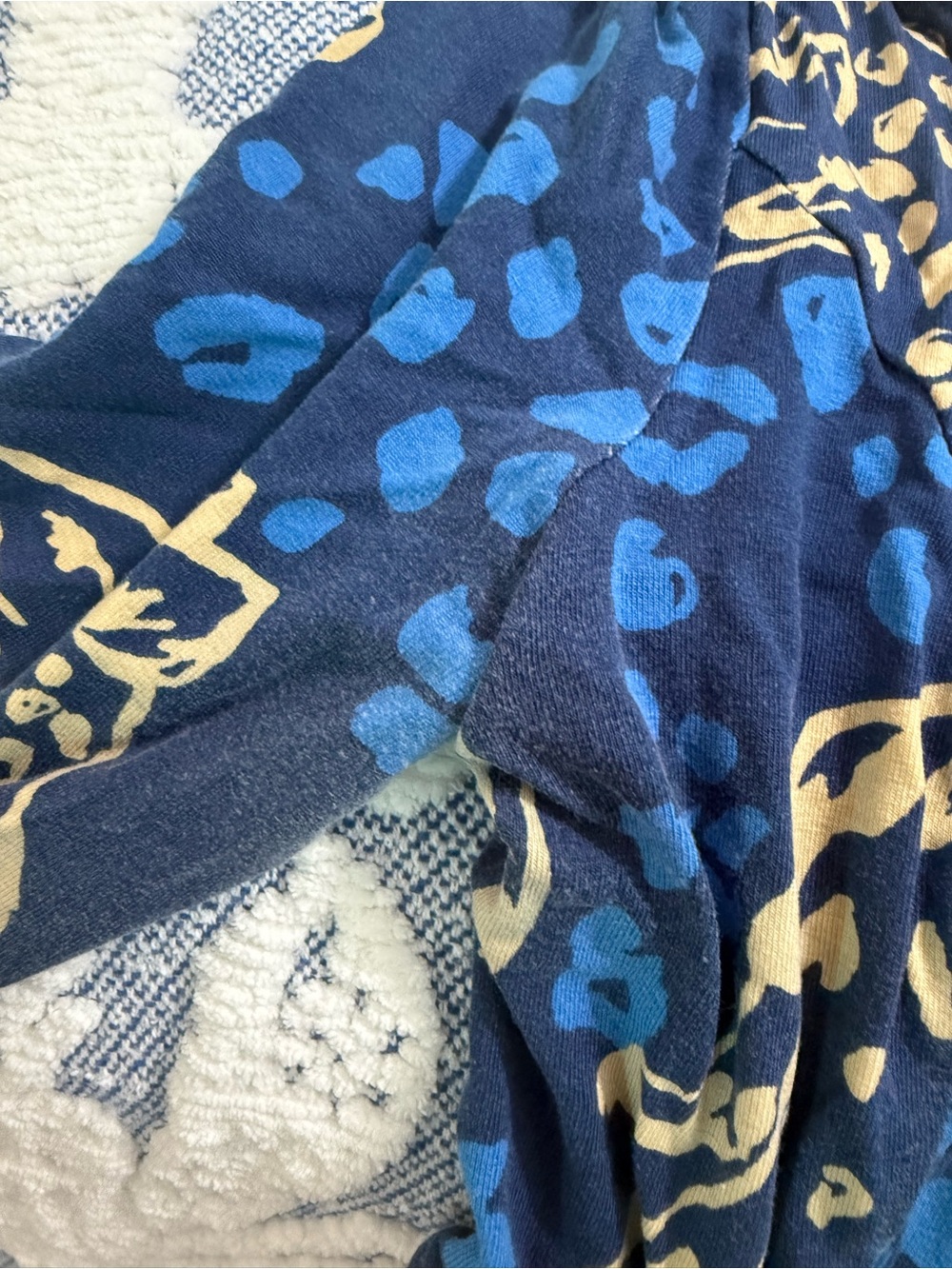 Lilly Pulitzer Blue and Gold Leopard-Print Long Sleeve Maxi Dress - Picture 3 of 4